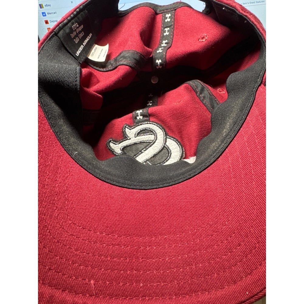 Under Armour South Carolina Gamecocks Hat Red Adjustable Strapback Cotton Cap - Picture 5 of 8